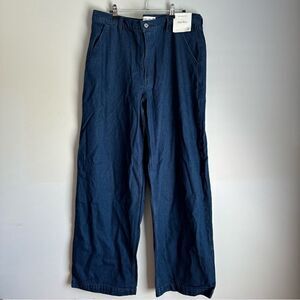 NWT Abercrombie & Fitch Mid Rise Ultra Wide Leg Jeans Size 32 14 LONG 32/14L NEW